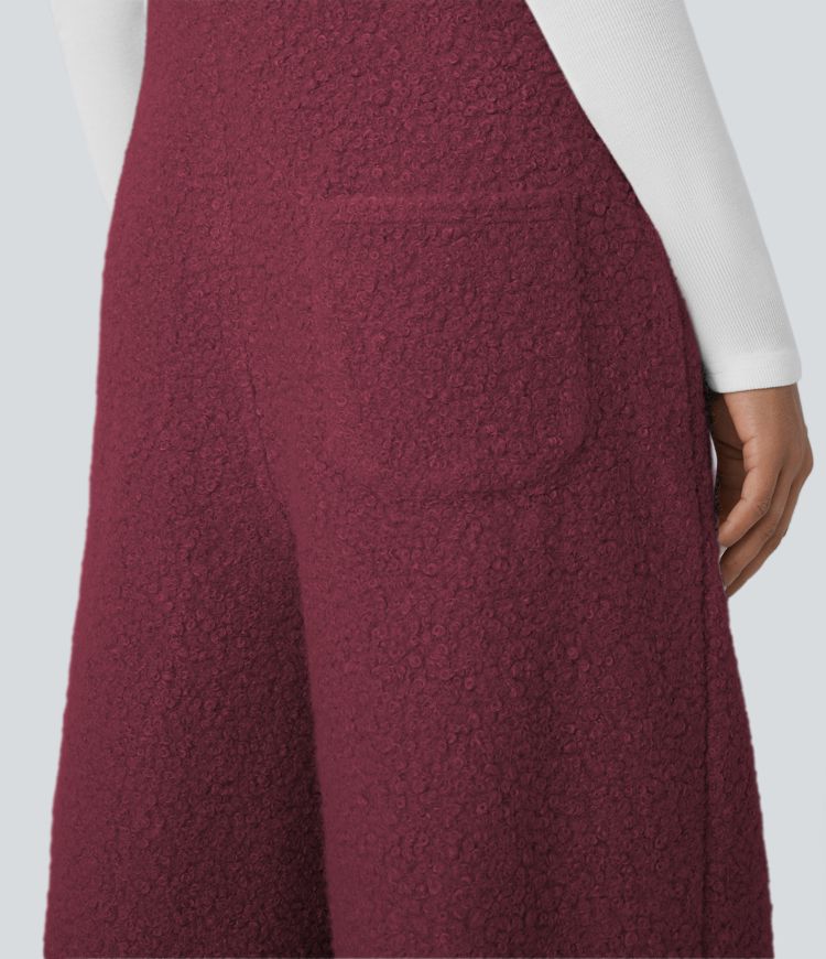 Pockets Casual Teddy Overalls