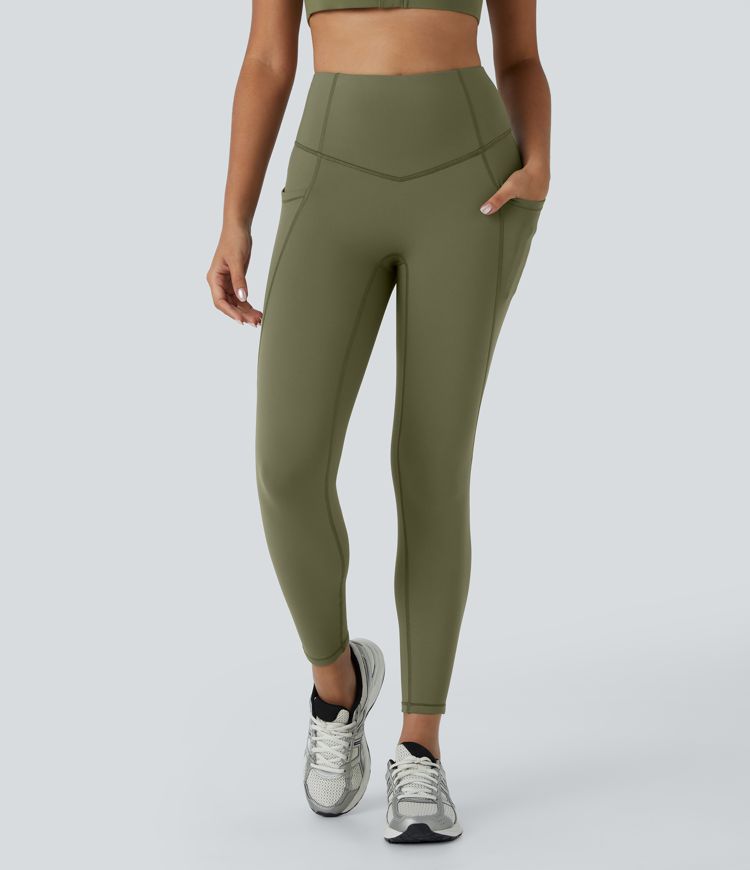 Softlyzero™ Plush Thermal High Waisted Side Pocket 7/8 Yoga Leggings