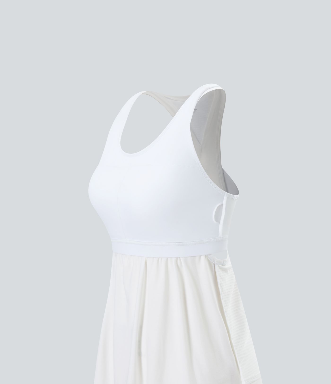 Camiseta sin mangas correr secado rápido espalda deportiva dobladillo curvo raya