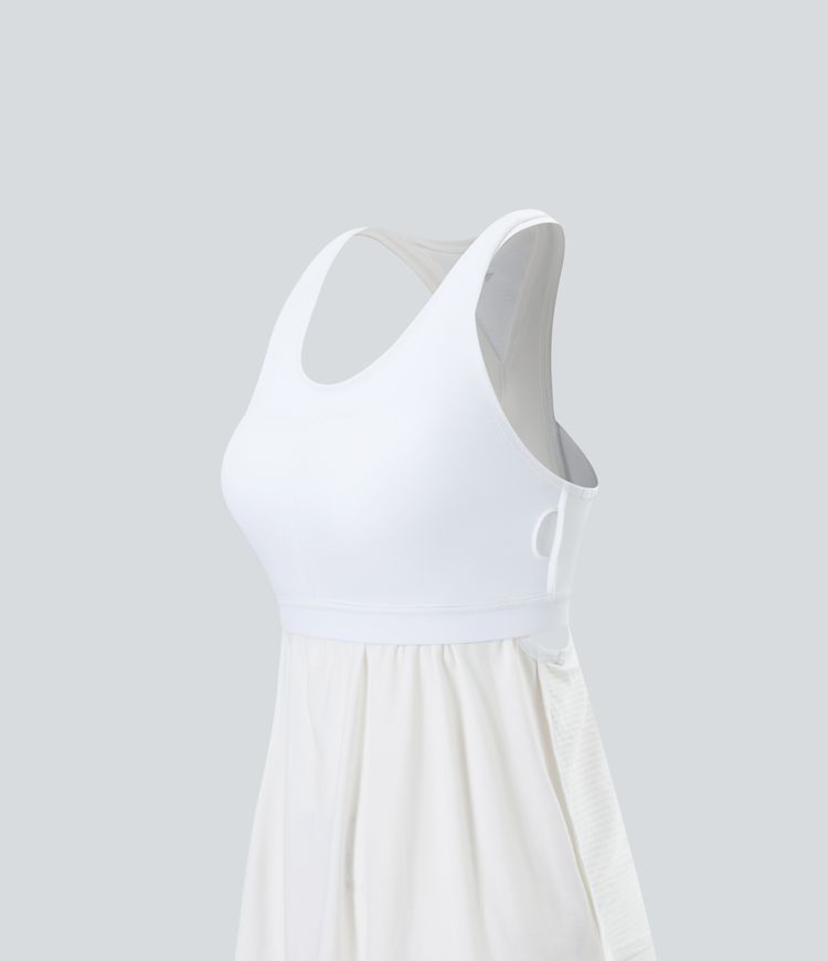 Camiseta sin mangas correr secado rápido espalda deportiva dobladillo curvo raya