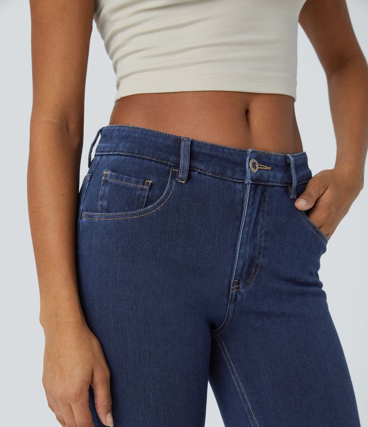 Halara Flex™ Mid Rise Pockets Casual Bootcut Jeans