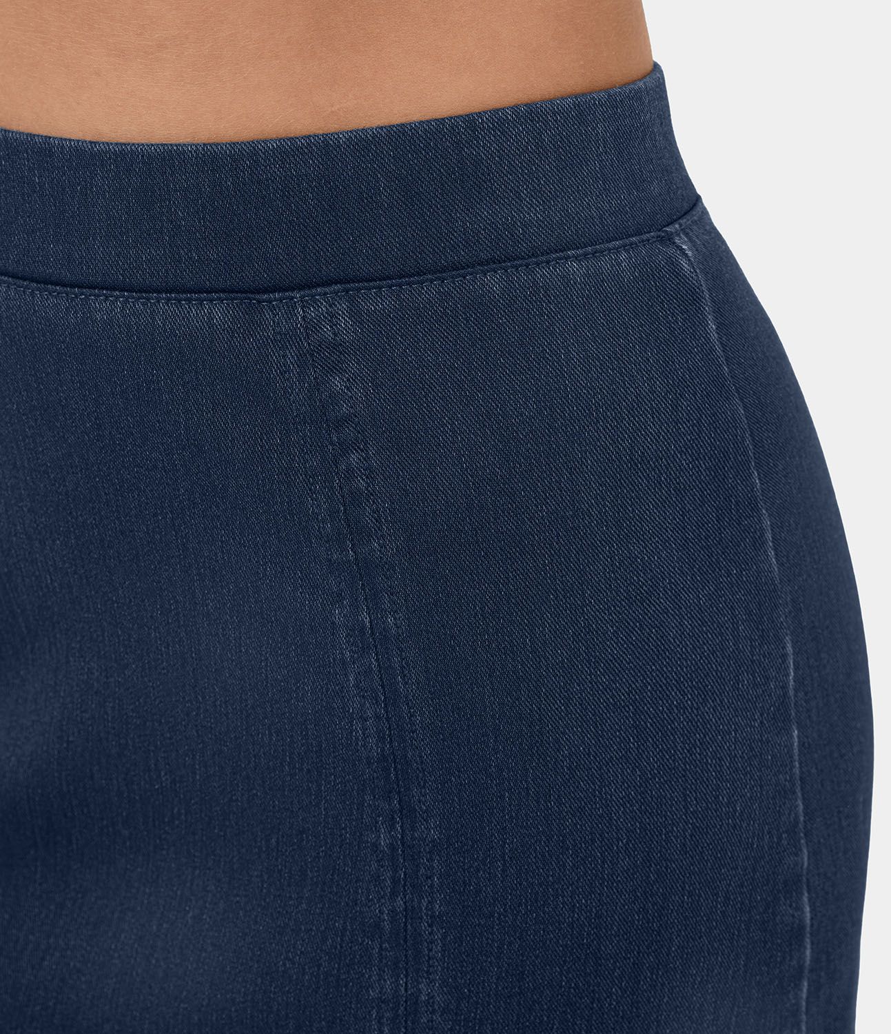 Falda Halara Flex™ Denim mezclilla elástica mini abertura tiro alto