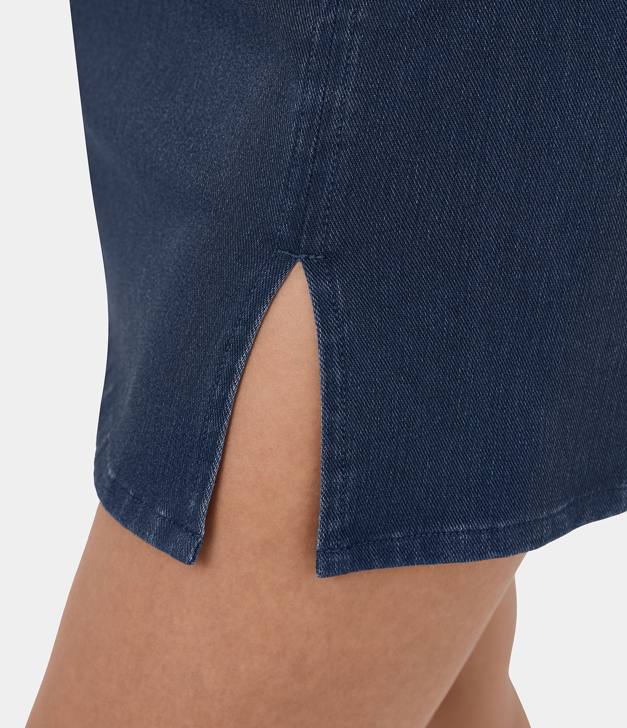 Falda Halara Flex™ Denim mezclilla elástica mini abertura tiro alto