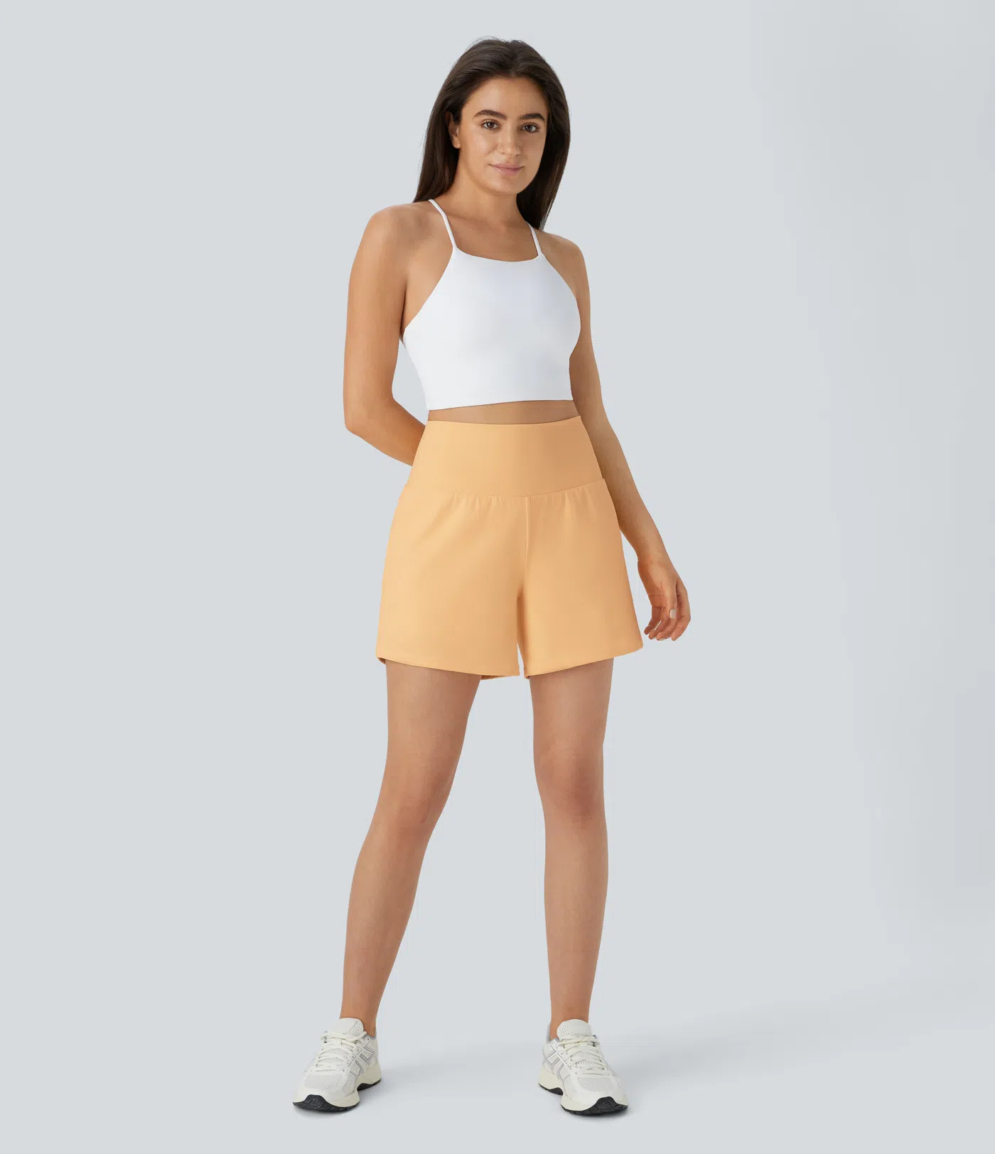 Super High Waisted Pocket & Pocket 2-in-1 Yoga Shorts 5''-Longer Length