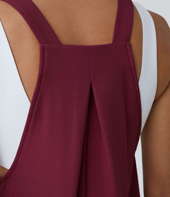 Pockets Waffle Casual Short Overalls