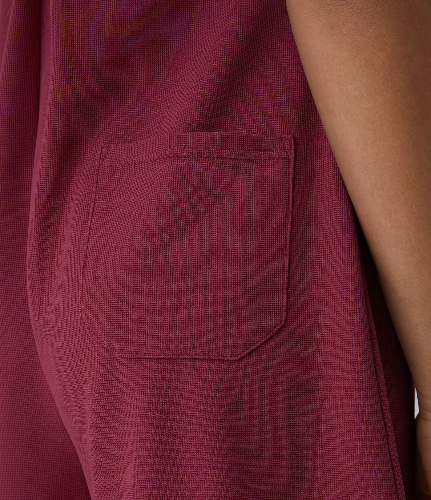 Pockets Waffle Casual Short Overalls