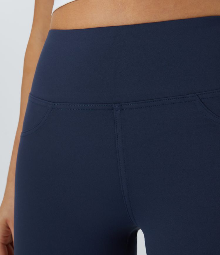 High Waisted Back Pocket Flare Yoga Leggings