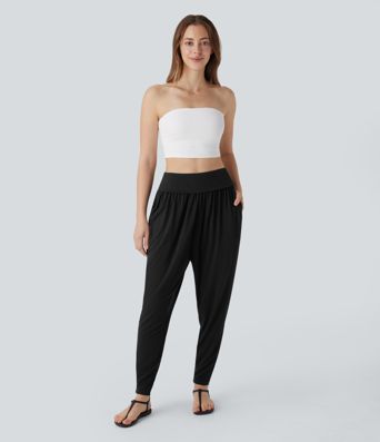 High Waisted Pocket Harem Pants