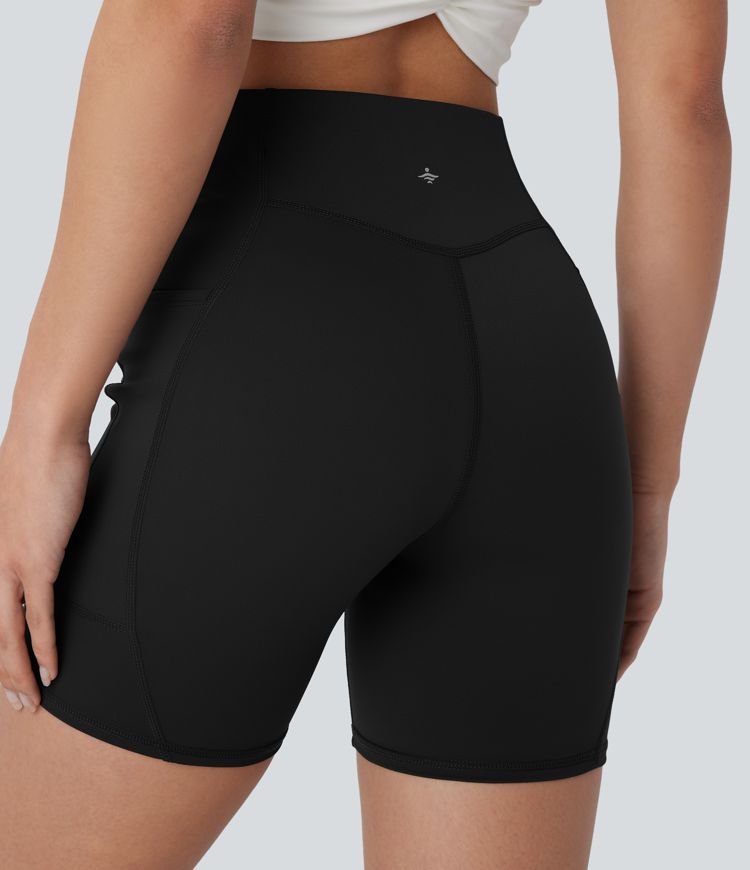 Shorts d'entraînement taille haute avec poches, 5''