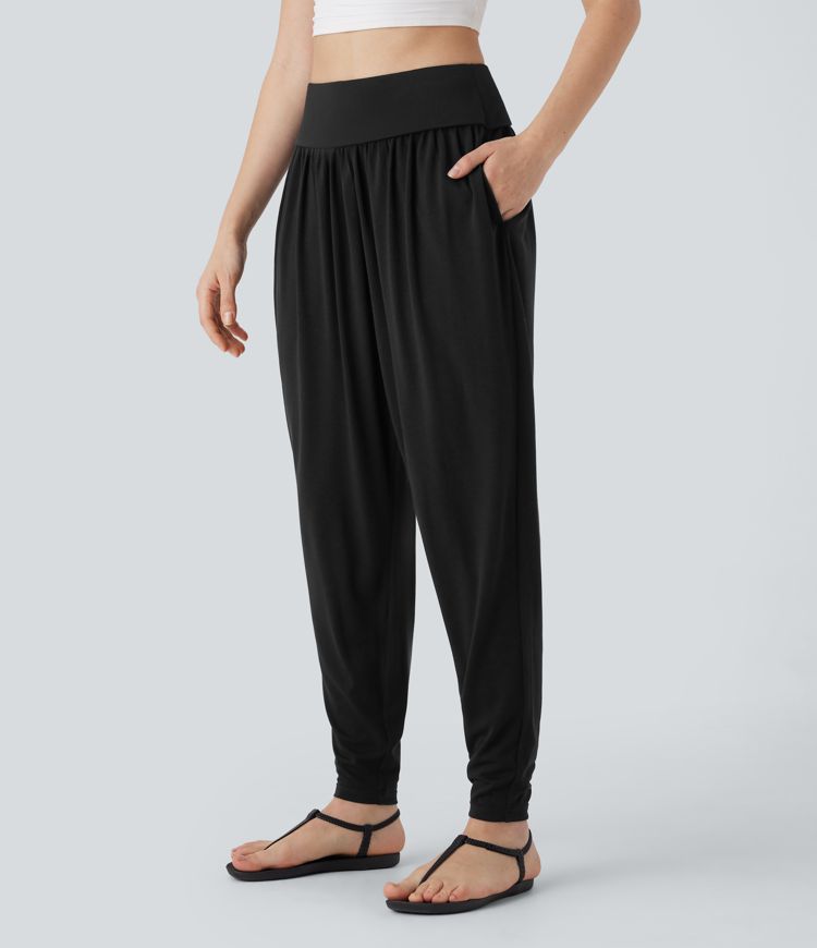 High Waisted Pocket Harem Pants