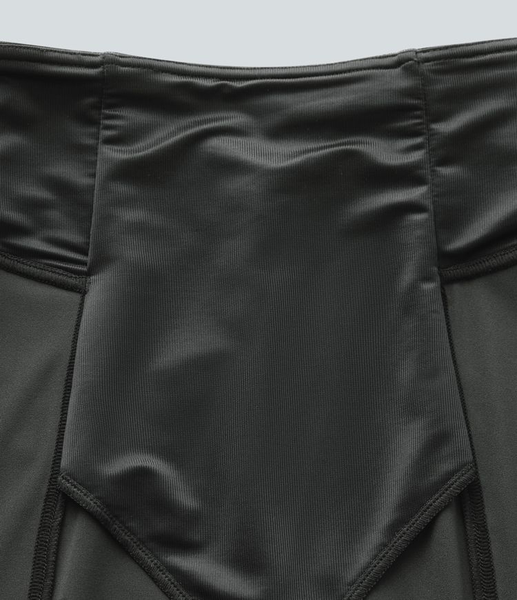 High Waisted Tummy Control Faux Leather Foil Print Stretchy Leggings