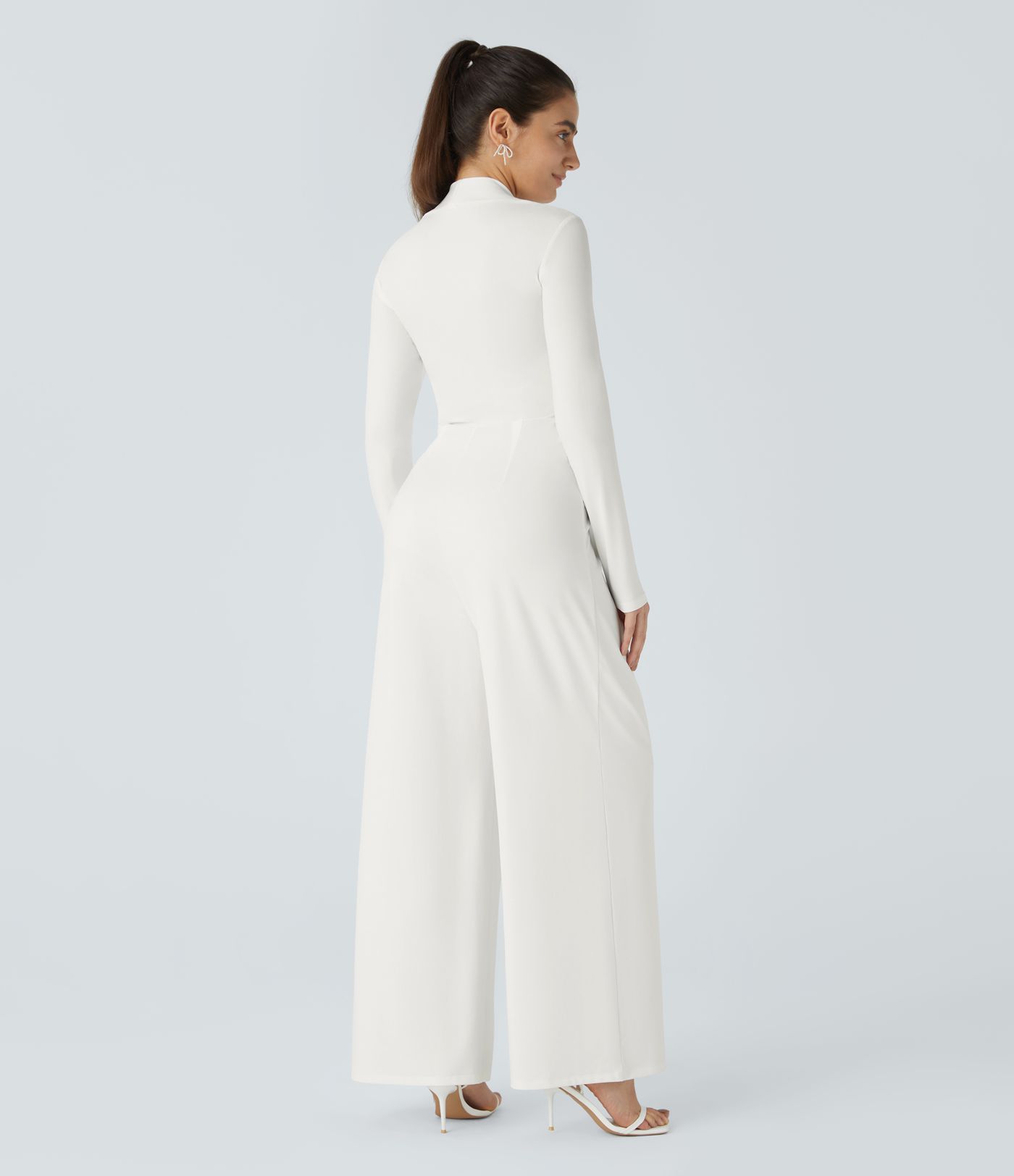 Long Sleeve Wide Leg Bridesmaid & Wedding Guest Jumpsuit