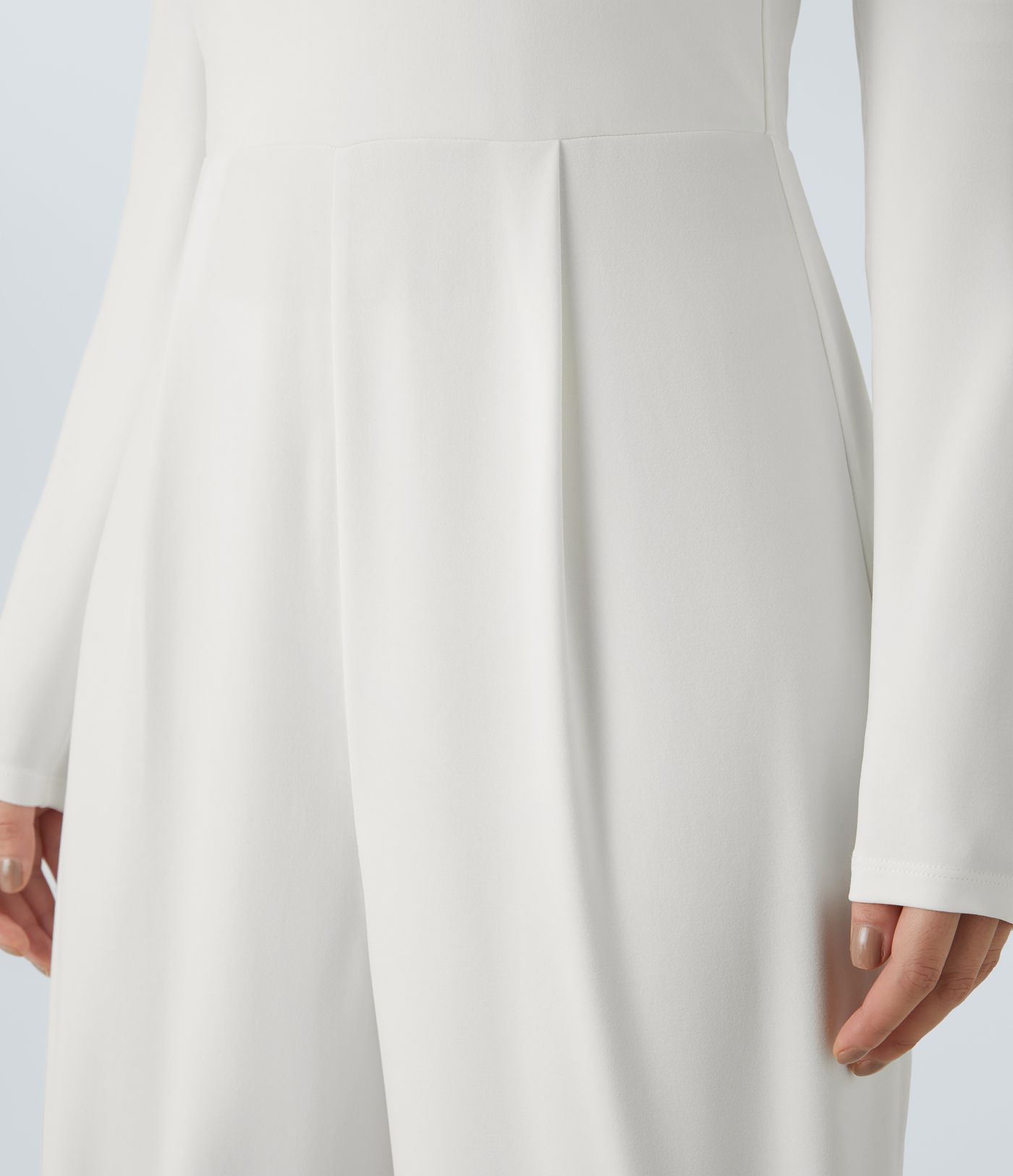 Long Sleeve Wide Leg Bridesmaid & Wedding Guest Jumpsuit