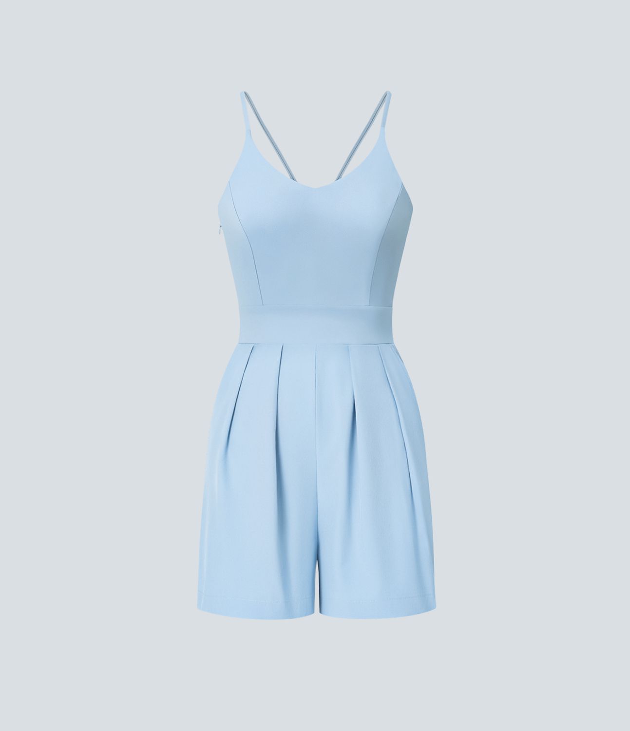 Breezeful™ Combishort Dos Nu Poche Zippée Invisible Sur le Côté Jambe Large Séchage Rapide