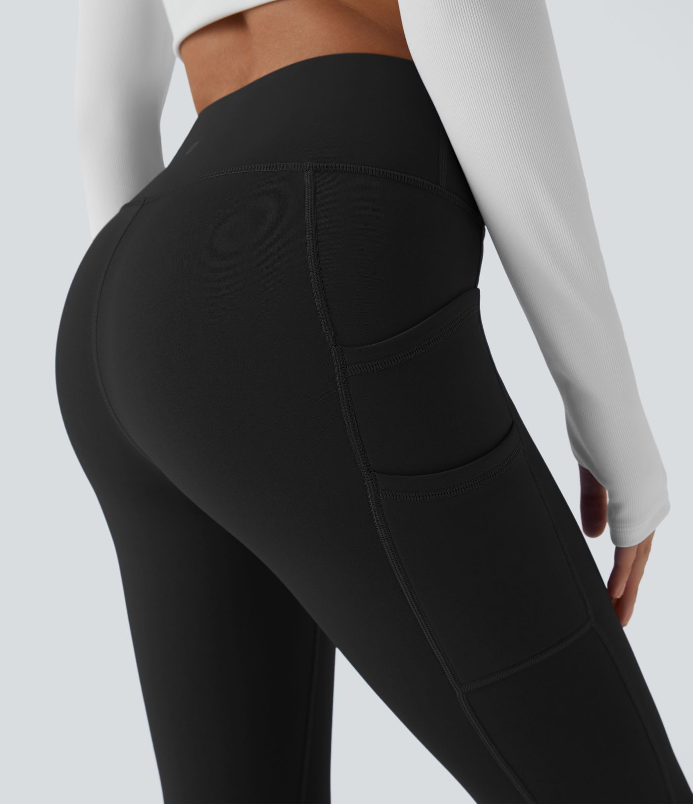 Softlyzero™ Plush Thermal High Waisted Double Pockets 7/8 Yoga Leggings