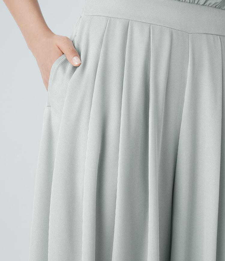 V Neck Short Sleeve Side Pocket Wide Leg Flowy Waffle Casual Jumpsuit