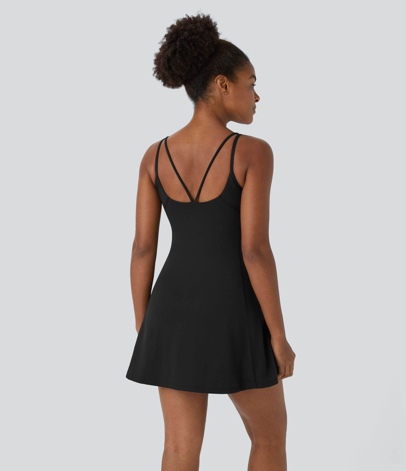 Softlyzero™ Plush Crisscross Backless 2-in-1 Pocket Mini Slip Active Dress - Easy Peasy Edition