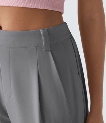 Pantalon tailleur Halara Flex™ barrel, taille mi-haute, avec poche