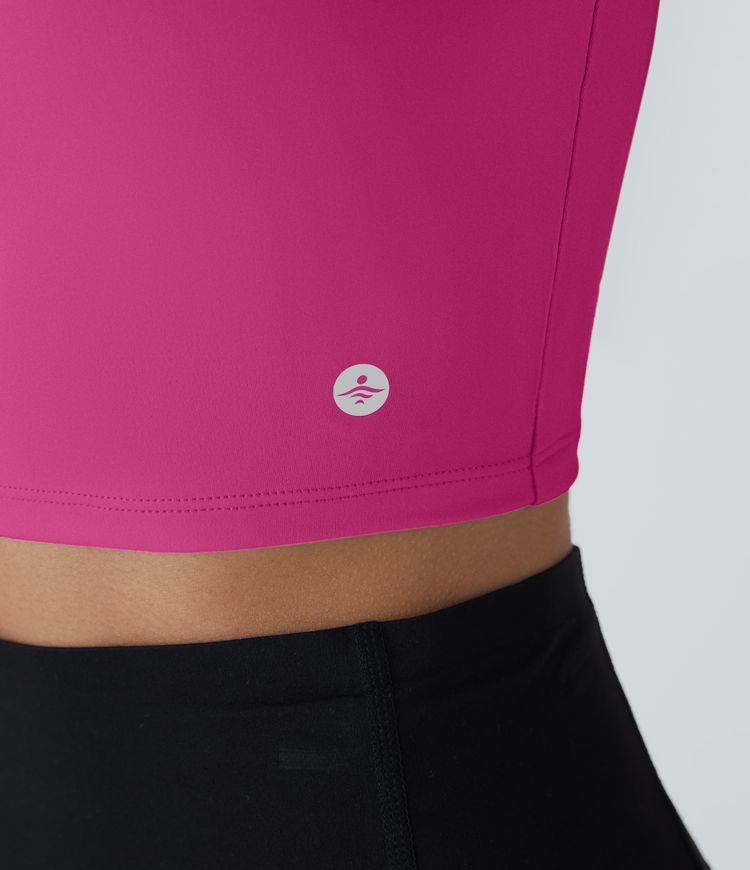 SoftlyZero™ Airy Square Neck Backless Crisscross Cropped Cool Touch Yoga Tank Top-UPF50+