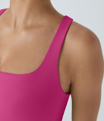 SoftlyZero™ Airy Square Neck Backless Crisscross Cropped Cool Touch Yoga Tank Top-UPF50+