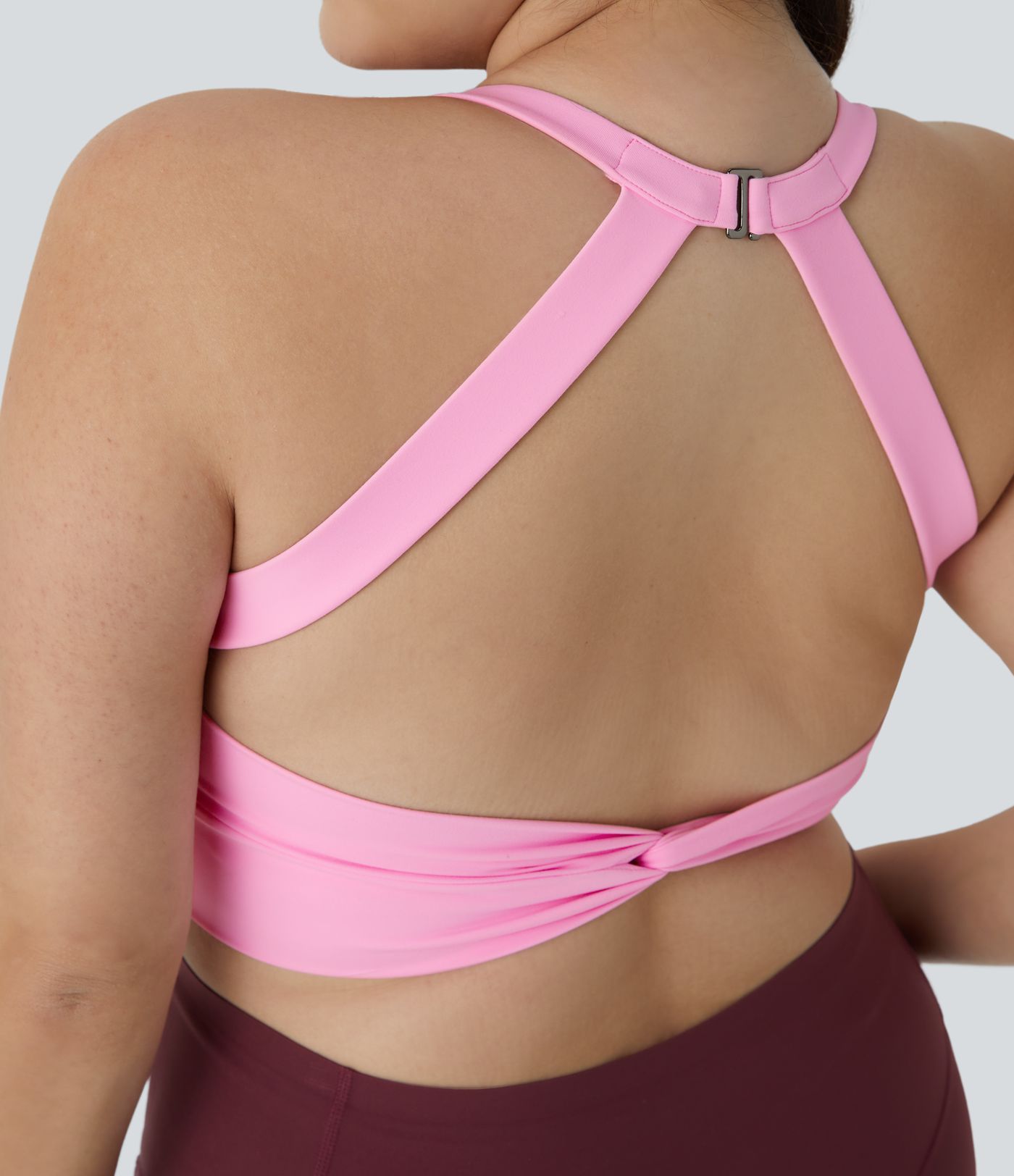 Softlyzero™ Plush Backless Cut Out Twisted Cropped Yoga Plus Size Tank Vest Top