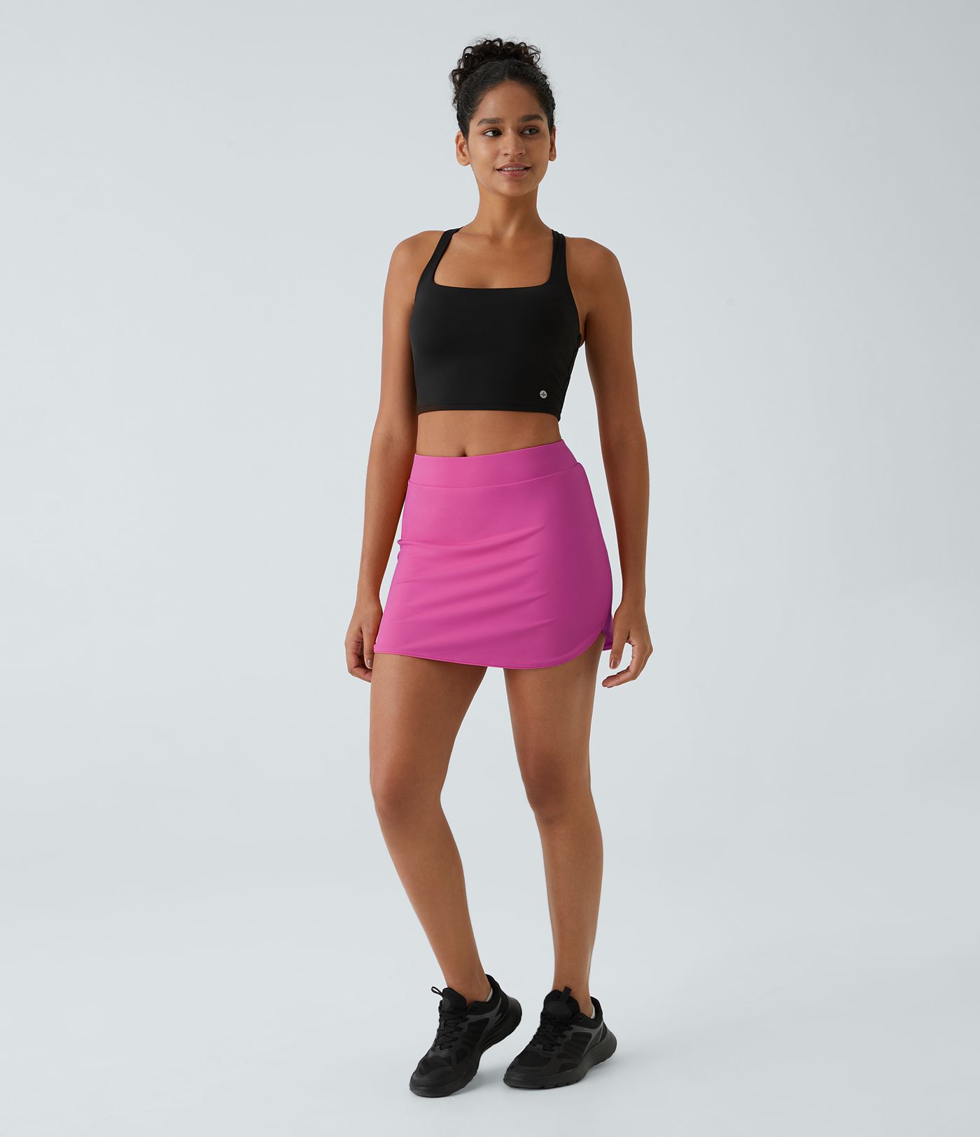 Everyday High Waisted Side Pocket 2-in-1 Micro Mini Golf Skirt-Clarity