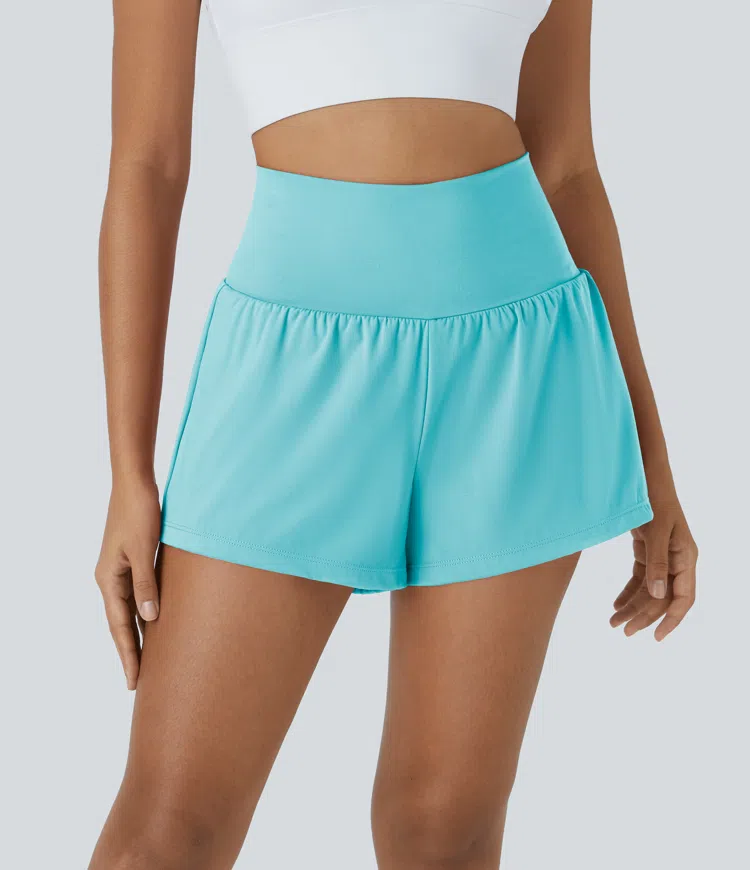 SoftlyZero™ Airy Super High Waisted Cool Touch Yoga Shorts with Pockets