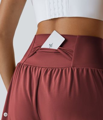 SoftlyZero™ Airy Super High Waisted Cool Touch Yoga Shorts with Pockets