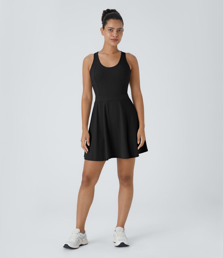Backless Racerback Flare Mini Golf Active Dress
