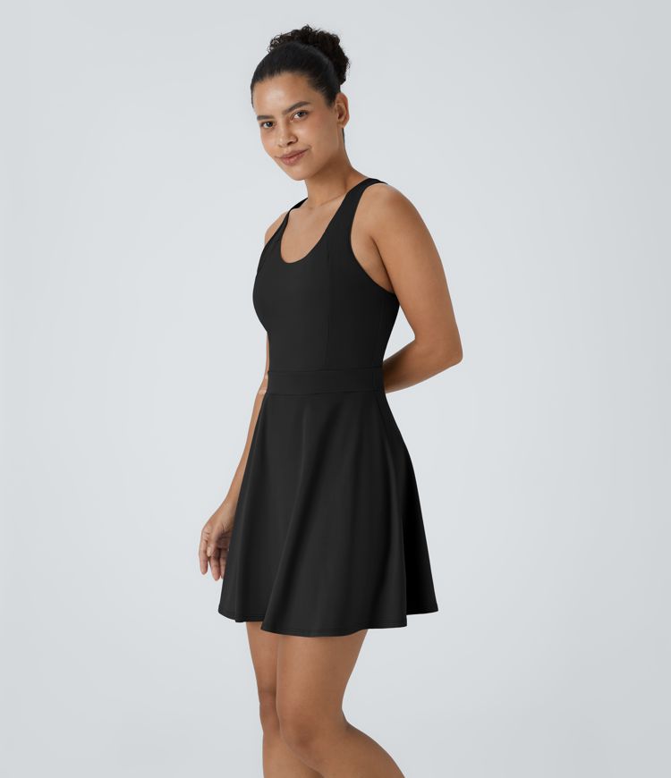 Backless Racerback Flare Mini Golf Active Dress