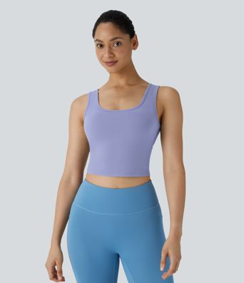 U Neck Crossover Barre Ballet Dance Tank Top A-C Cups