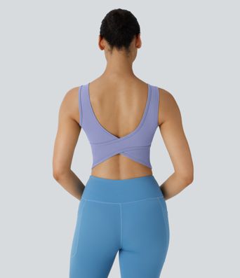 U Neck Crossover Barre Ballet Dance Tank Top A-C Cups