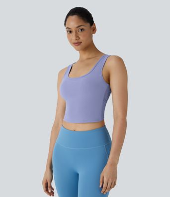 U Neck Crossover Barre Ballet Dance Tank Top A-C Cups