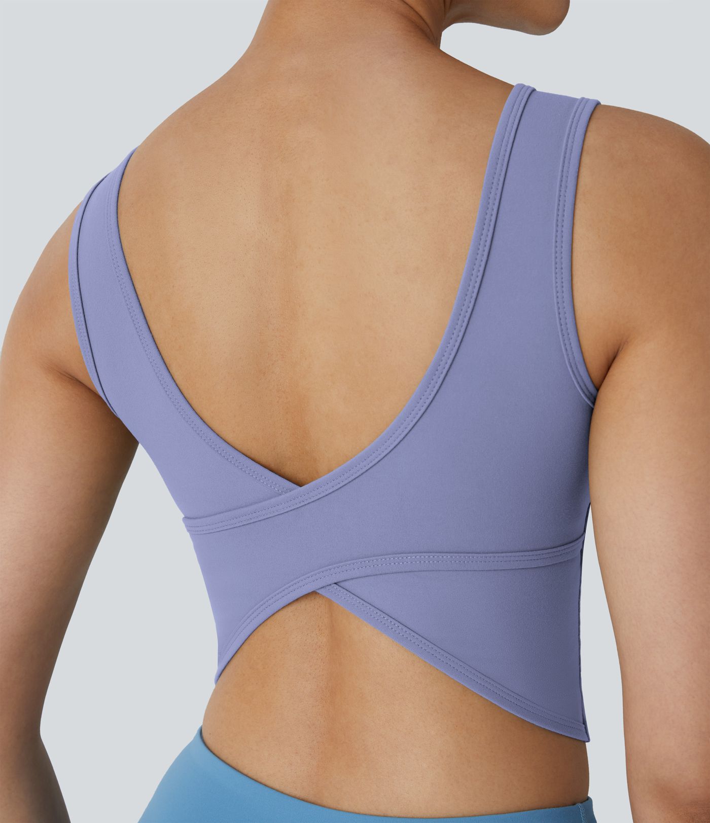 U Neck Crossover Barre Ballet Dance Tank Top A-C Cups
