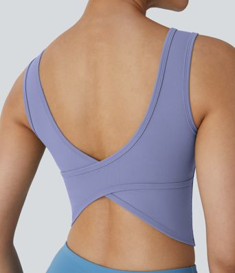U Neck Crossover Barre Ballet Dance Tank Top A-C Cups