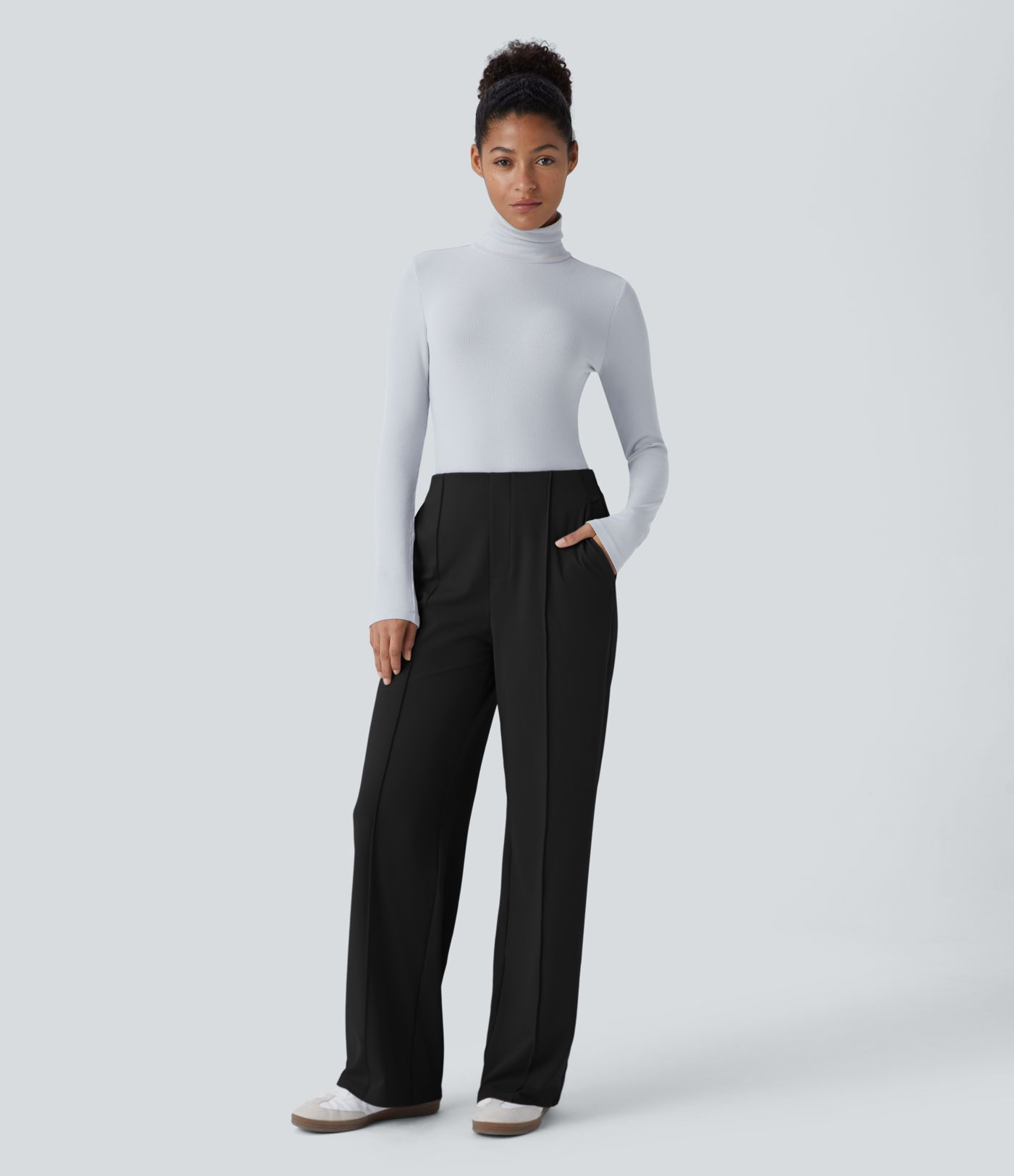 Halara Flex™ DayStretch Mid High Waisted Pocket Work Pants