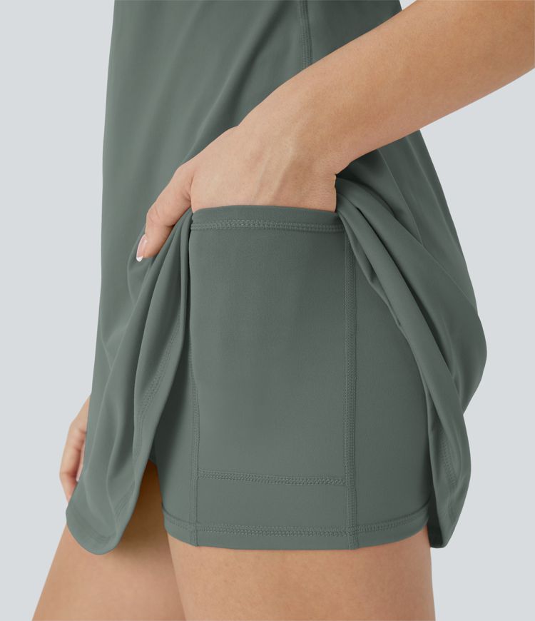 SoftlyZero™ Plush Backless Active Dress A-C Cups