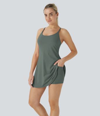 SoftlyZero™ Plush Backless Active Dress A-C Cups