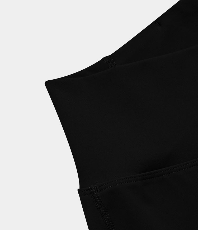 Pantalón ancho de tiro alto con cintura cruzada y bolsillo invisible