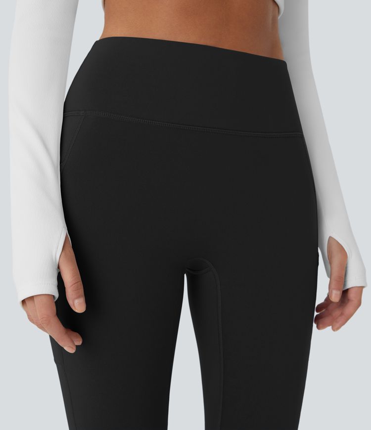 SoftlyZero™ Plush Thermal High Waisted Double Pockets 7/8 Yoga Leggings