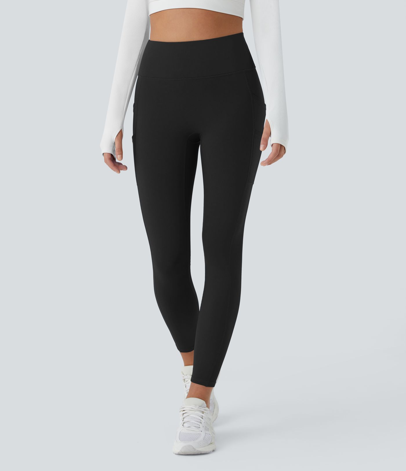 Softlyzero™ Plush Thermal High Waisted Double Pockets 7/8 Yoga Leggings