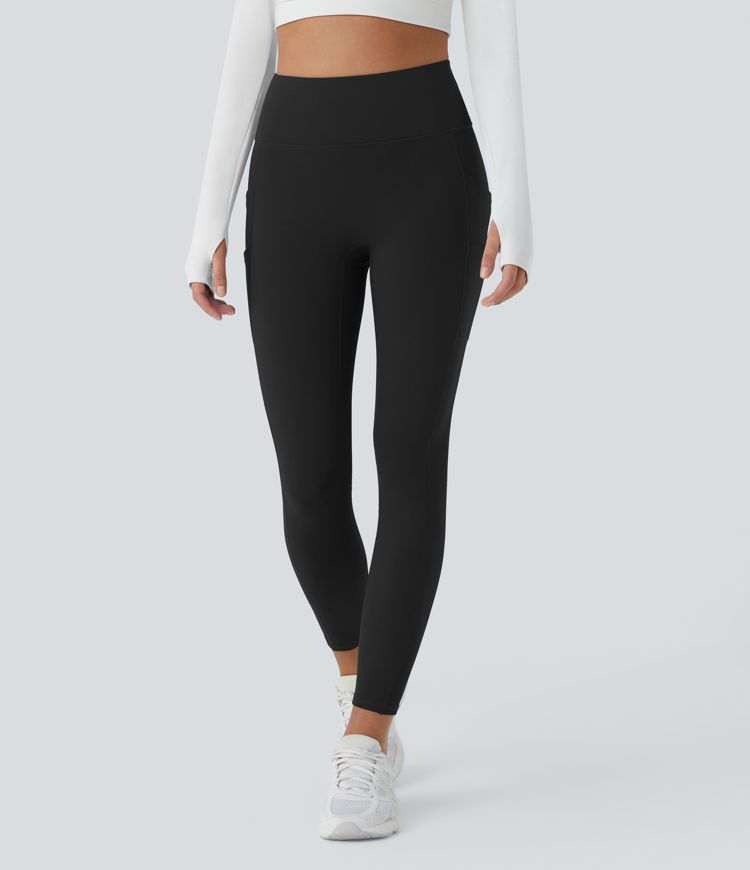 SoftlyZero™ Plush Thermal High Waisted Double Pockets 7/8 Yoga Leggings