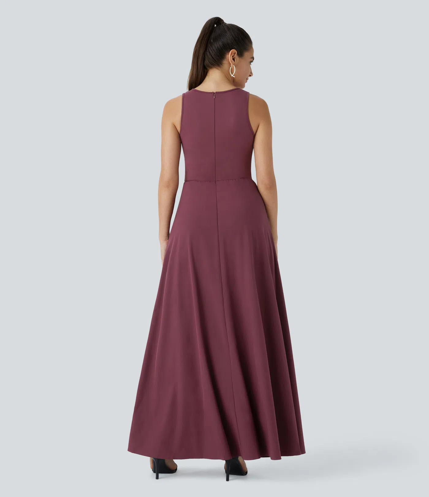 Breezeful™ Zipper Sleeveless Side Pocket Contrast Quick Dry Bridesmaid and Wedding Guest Jumpsuit
