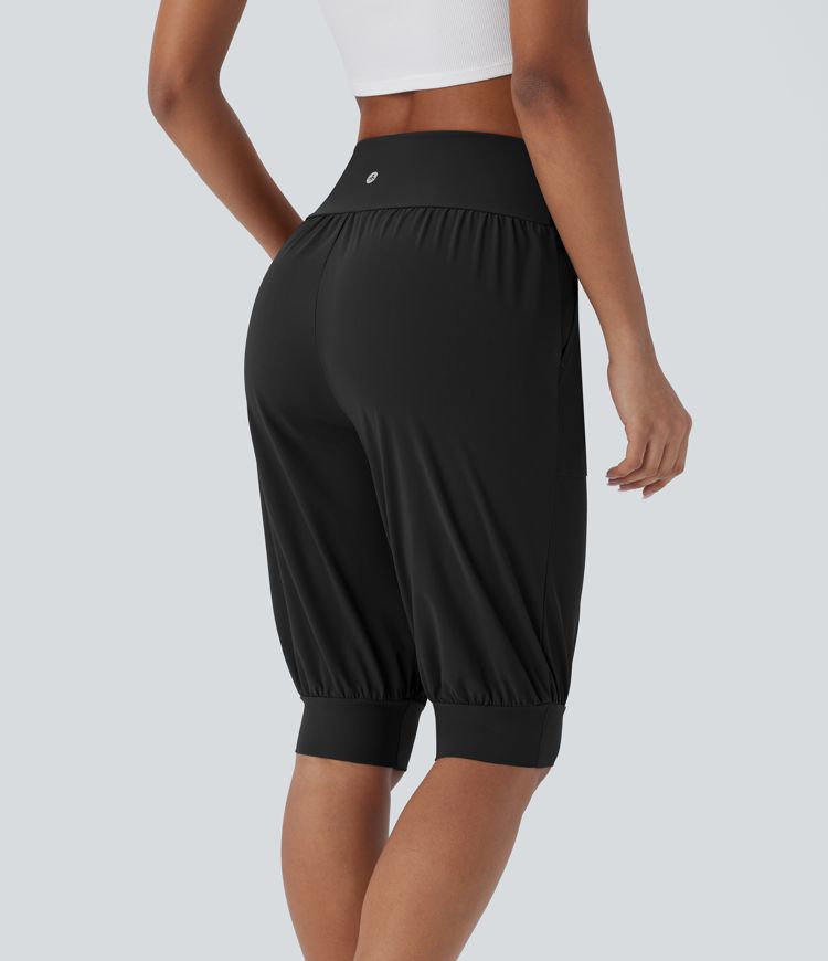 High Waisted Side Pocket Casual Shorts