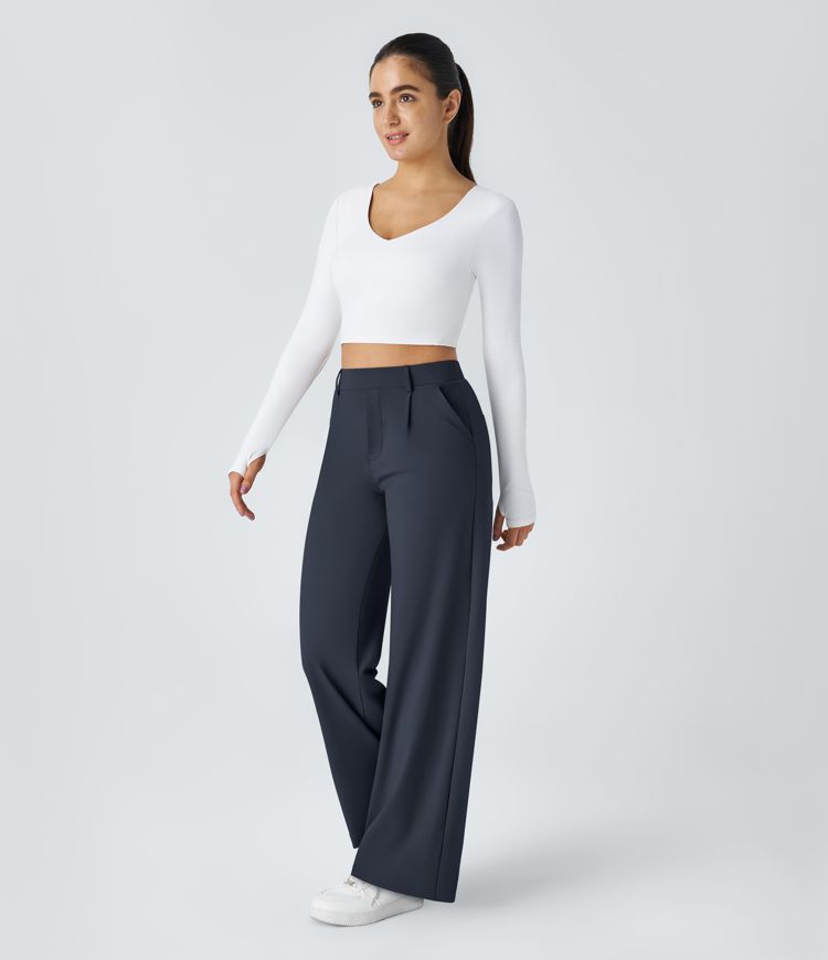 Halara Flex™ High Waisted Pocket Straight Leg Work Pants