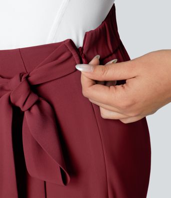 Halara Flex™ High Waisted Tie Side Wide Leg Work Pants