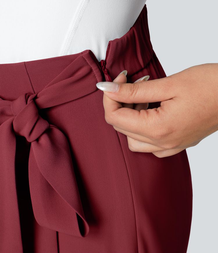Halara Flex™ High Waisted Tie Side Wide Leg Work Pants