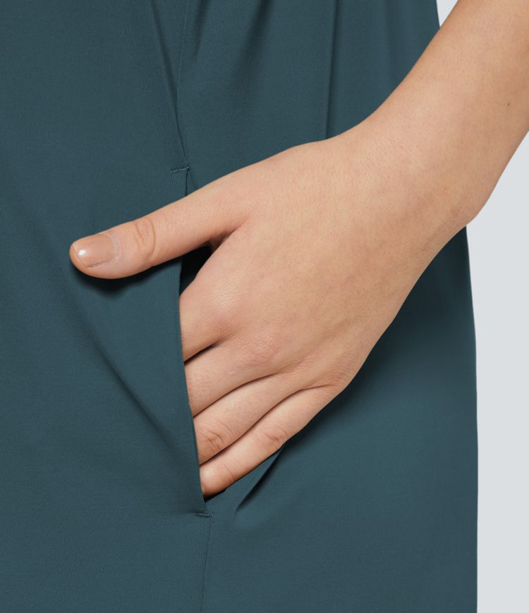 Spaghetti Pocket Solid Wide Leg Casual Jumpsuit