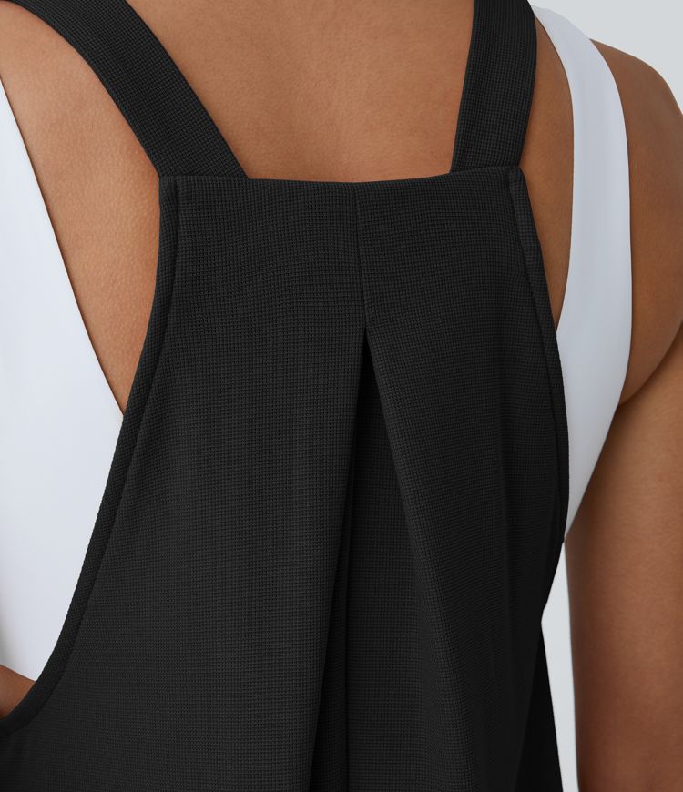 포켓 와플 캐주얼 오버올