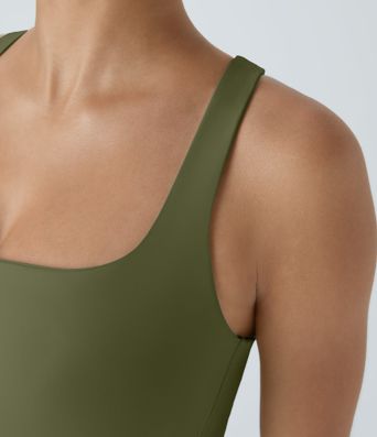 SoftlyZero™ Airy Square Neck Backless Crisscross Cropped Cool Touch Yoga Tank Top-UPF50+ A-C Cups
